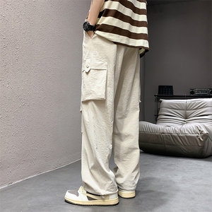直播数据款 春季新款大口袋伞兵裤宽松直筒休闲裤工装裤 K515-P42图片