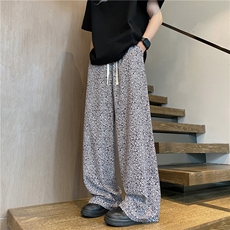抖音品质夏季潮流设计感宽松冰丝休闲裤B315-K25750-特p25控48，男装休闲裤，电商B315