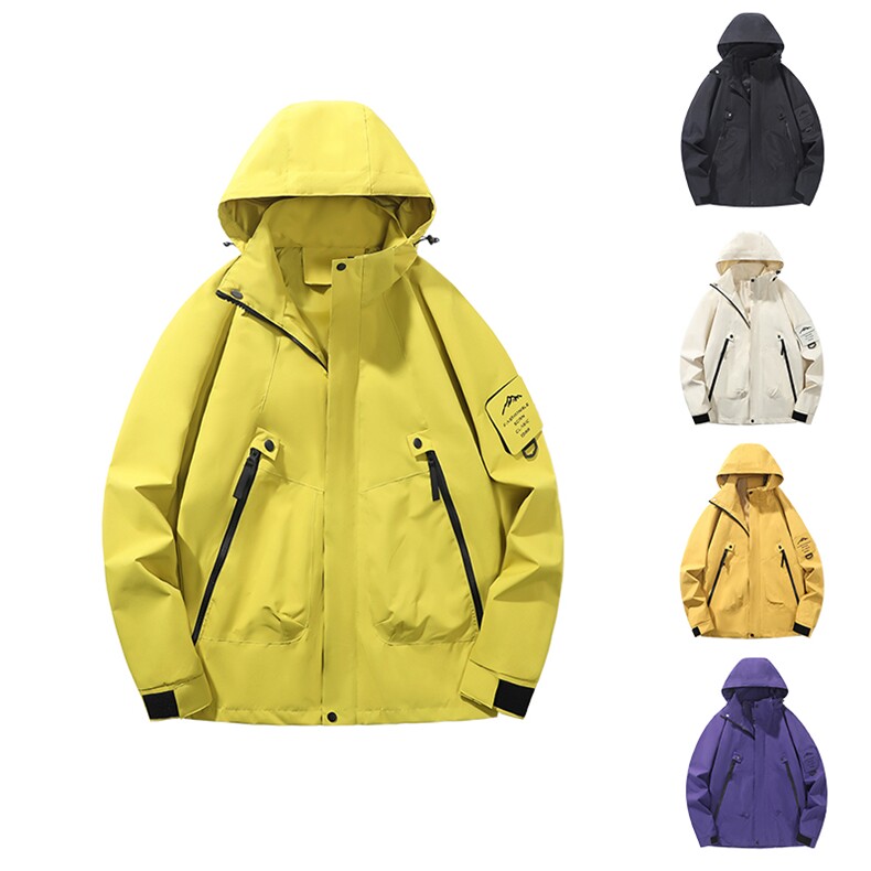 2025新款连帽夹克情侣男女同款户外冲锋衣工装上衣外套JK2518-P37，男装夹克，星座1402-3