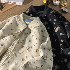 主推高品质丝绒复古提花重工棒球服外套中性夹克上衣H933特批75，男装夹克，电商A341