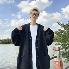 高级感毛衣男冬季慵懒风情侣针织衫开衫，男装针织衫/毛衣，星座716-4