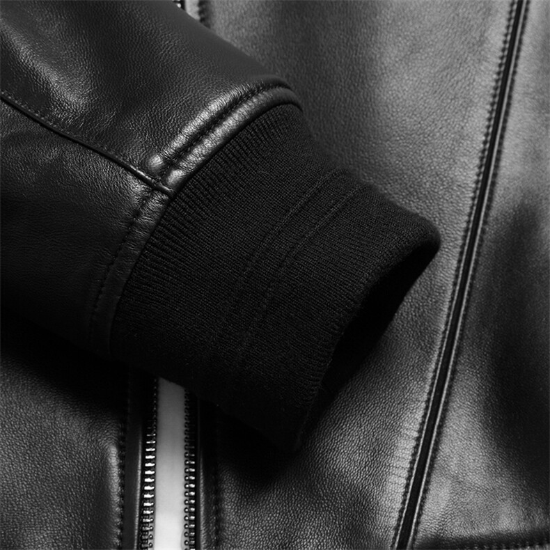 W58007海宁皮衣男绵羊皮外套棒球服潮款简约夹克P399，男装皮衣，电商B360
