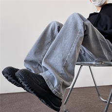 美式高街vibe重工艺水洗水泥灰hiphop弹力牛仔裤货号K2410P55，男装牛仔裤，电商A063