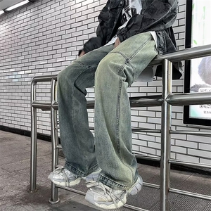 美式高街牛仔裤男韩版潮口袋个性2023冬季新款ins长裤RK1238-P48图片
