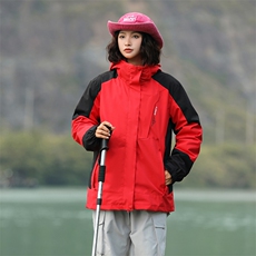 户外三合一拼接冲锋衣宽松百搭防风防水外套夹克男女款1818-P95，男装夹克，电商B306