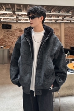 秋冬pu皮毛一体休闲百搭时尚潮男外套A071-5020-P98，男装皮衣，电商A071