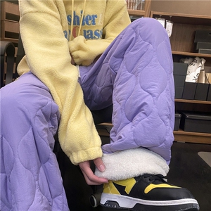 潮流冬季加绒保暖葫芦格棉裤羊羔绒休闲裤B315-K23556-p65控78图片