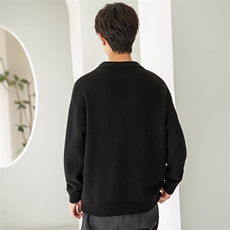 羊毛衣男休闲宽松羊绒打底针织衫假两件男装上衣HRW05-P190控338，男装T恤，电商A355（原A415）
