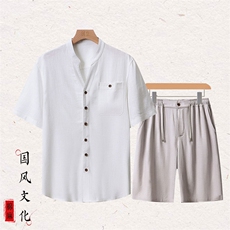 白色衣+浅灰裤