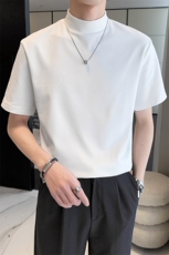 盗图半高领短袖T恤基础打底百搭半袖M33/P20特控45，男装T恤，电商A243