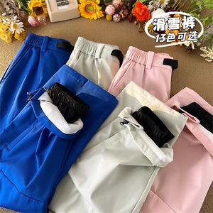 户外防风加绒加厚单双板中性宽松登山滑雪裤K1002J加绒-P75控108图片