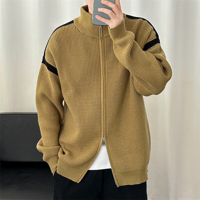 现货-秋季高品质开衫毛衣男潮牌立领针织衫毛线衣-MY8808-P85,男装针织衫/毛衣,电商A351