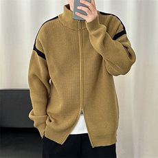 现货-秋季高品质开衫毛衣男潮牌立领针织衫毛线衣-MY8808-P85，男装针织衫/毛衣，电商A351