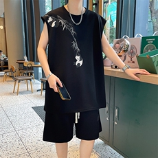 夏季背心短裤套装TZ6126特P38控58，男装牛仔裤，电商A309