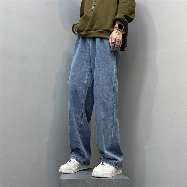 k1029-p40-控58M-5XL现货宽松cleanfit牛仔裤马丁靴黑暗黄泥,男装牛仔裤,星座116