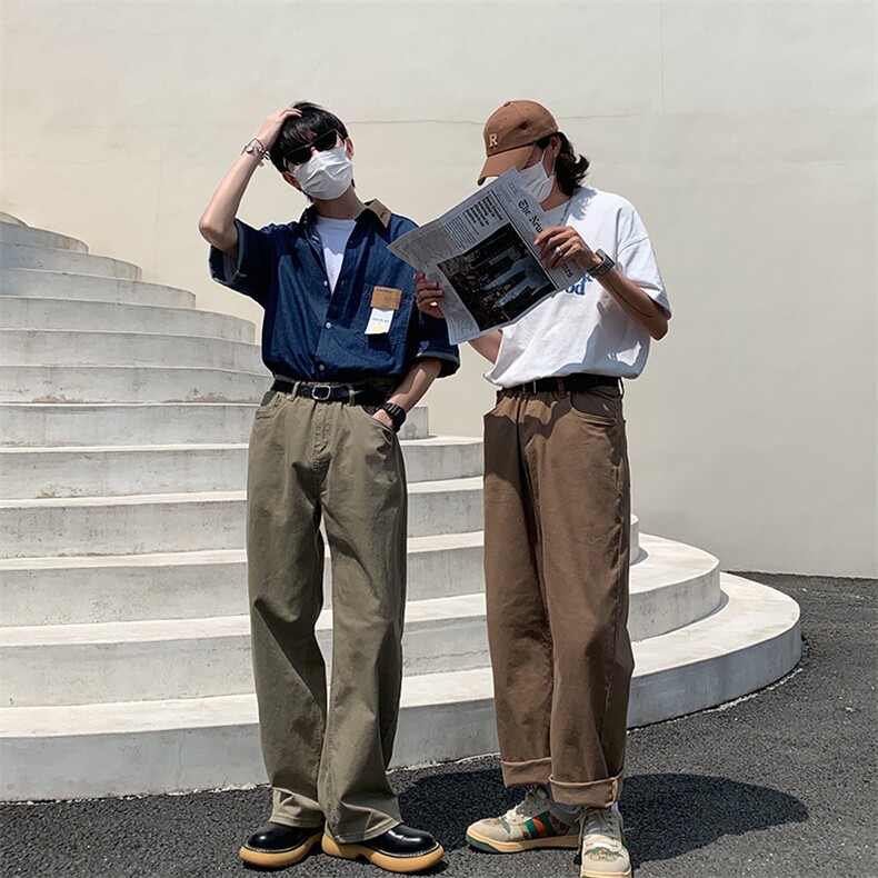 A372新款男女情侣休闲长裤高品质水洗休闲直筒裤,男装休闲裤,电商A338