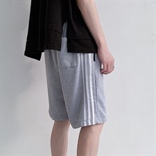 2021夏季港风潮大码新宽松男运动条纹卫裤休闲裤短裤K2036-P30，男装休闲裤，电商A001
