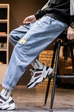【】A003-HZ7020-P60春装新款水洗破洞牛仔裤木板风，男装牛仔裤，电商A003