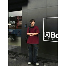 抖音得物品质!精梳棉重磅纯色短袖t恤宽松打底衫，男装T恤，星座310A-4