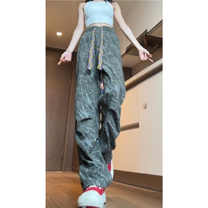 抖音品质秋季新款花色灯芯绒宽松休闲裤B315-K24299-特p35控68图片