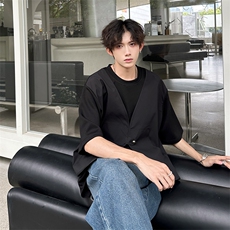 假两件马甲潮男T恤A071-C84-P45，男装T恤，电商A071