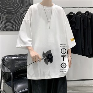 Q11114-P30 春夏季七分袖t恤男大码五分袖男短袖中袖   大皂风图片