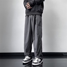 日系工装裤男夏季潮牌裤子塔丝隆复网有腰带宽松直筒休闲裤KB209，男装休闲裤，星座1116A-1（原606A）