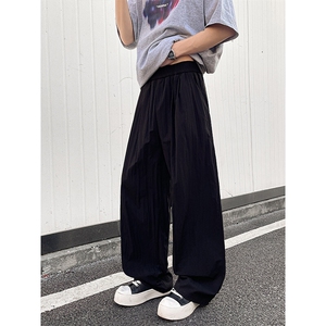 8XL-M多巴胺冰丝垂感慵懒山本裤男夏拖地裤子阔腿休闲裤KZ051P30图片