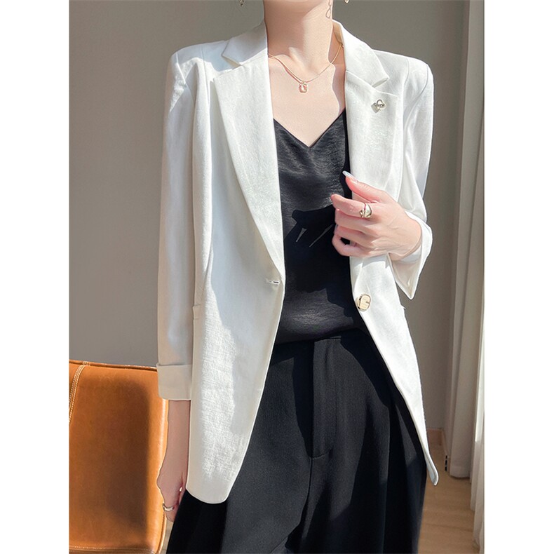 2025女士春季新款时尚简约干练西装外套，女装西装，凯思米羊绒