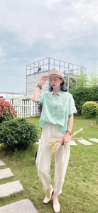 纯苎连衣裙小衫裤子裙子衬衣 时尚风 风淑女风休闲风,女装连衣裙,川哲