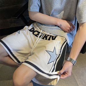 篮球美式运动短裤男夏季设计感星星印花短裤男 HD48 P30图片