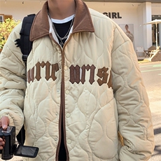 冬季新款帅气潮流休闲ins服港风青春流行棒球领衣W6345-P82，男装棉衣，星座512-3