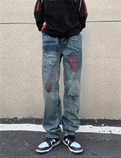 美式牛仔裤男款秋季长裤刺绣潮NB87P63，男装牛仔裤，星座1116-2