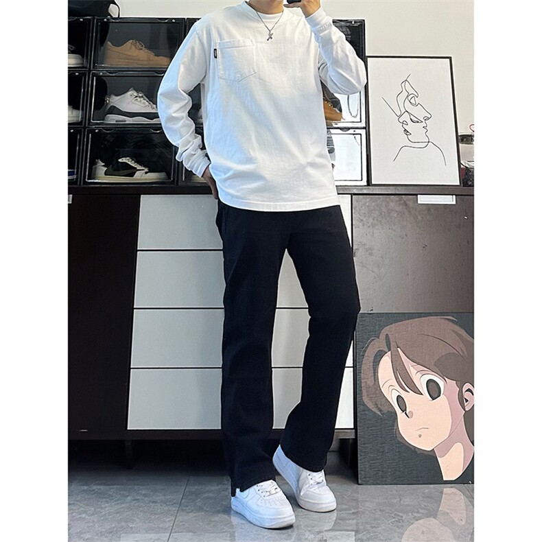 美式hiphop高街直筒重工艺水洗修身vibe牛仔裤货号K700P65,男装牛仔裤,电商A063