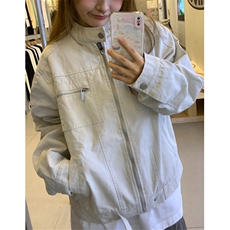 水洗牛仔外套女春秋季款美式复古立领工装夹克JK7710，男装工装外套，星座1116A（原606A-3）