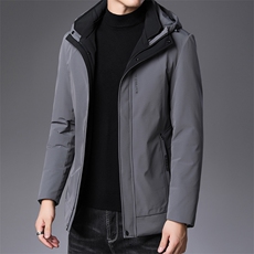 AN9039钱塘2020-3秋冬新款中年男士简约休闲连帽羽绒服外套P195，男装羽绒服，钱塘207-3