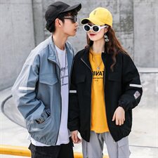 709-JK51-P8520秋款情侣宽松休闲工装外套潮牌百搭夹克男，男装夹克，星座709