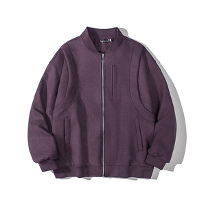 麂皮绒棒球服外套男女美式复古高街痞帅机车服飞行员夹克Y609-p70图片