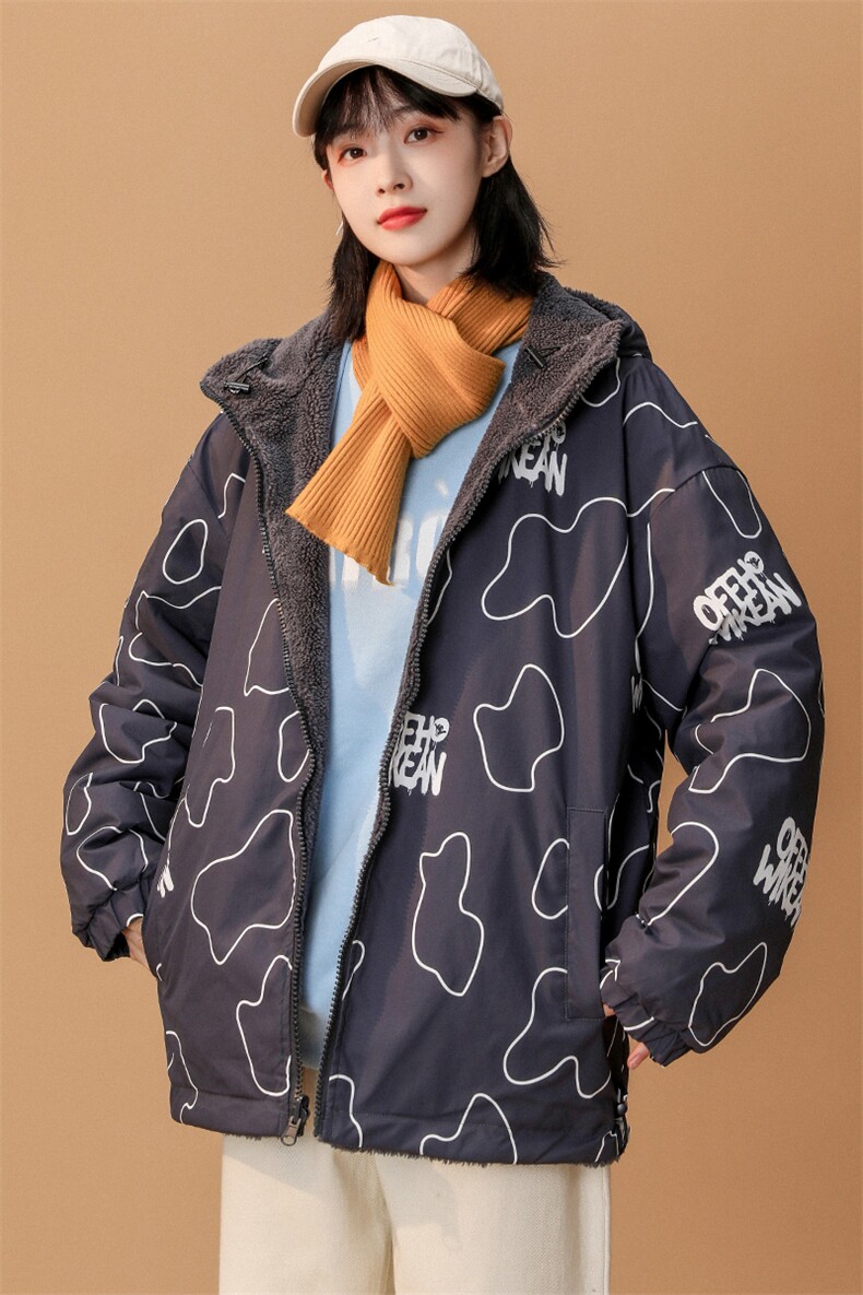 2023冬季中性风羊羔绒棉衣两面穿宽松外套男女8830-P115控价138,男装棉衣,电商A441-1