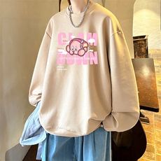 控38简约帅气百搭长袖t恤男大码卫衣T4318-P25加绒款-P35，男装卫衣，电商A040