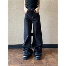 重工手工钉珠百搭个性休闲街头裤子直筒牛仔裤NN021，男装牛仔裤，星座516A