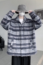 毛呢格子大衣男冬季复古潮牌韩系小众呢子夹克外套F1236特P90，男装夹克，星座309（原A406）