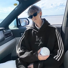 1506-1/WW131/P49卫衣男连帽春秋季ins港风宽松潮牌字母印花1，男装卫衣，星座1506-1