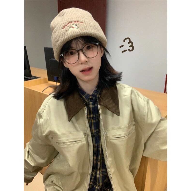 J50-P95牛仔外套男女春秋款美式复古设计感宽松高级感,男装工装外套,电商B323A