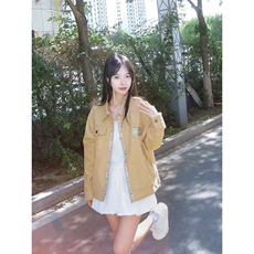 刺绣工装夹克外套女学生韩版宽松春秋新款休闲情侣上衣HHA07P67，男装夹克，星座1013-5