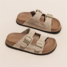 X5035-p155拖鞋女夏季新款厚底增高百搭凉鞋真皮舒适运动休闲鞋，女鞋凉鞋，星座1407-3