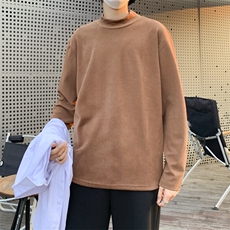 男士德绒半高领长袖T恤秋冬季内搭打底衫潮流男装T052-P28，男装T恤，星座308B-1