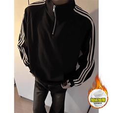 480G重磅加绒硬挺boxy男女秋冬美式高街结构宽松织带立领卫衣外套，女装短外套，电商A486-1