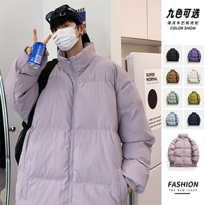 主推十万现货新款港版纯色港风立领宽松保暖棉衣外套CYMY9099-P55图片