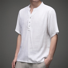 夏季新款亚短袖t恤男薄款风polo衫上衣服宽松男装体恤，男装民族服装，电商B212（原钱塘6029）